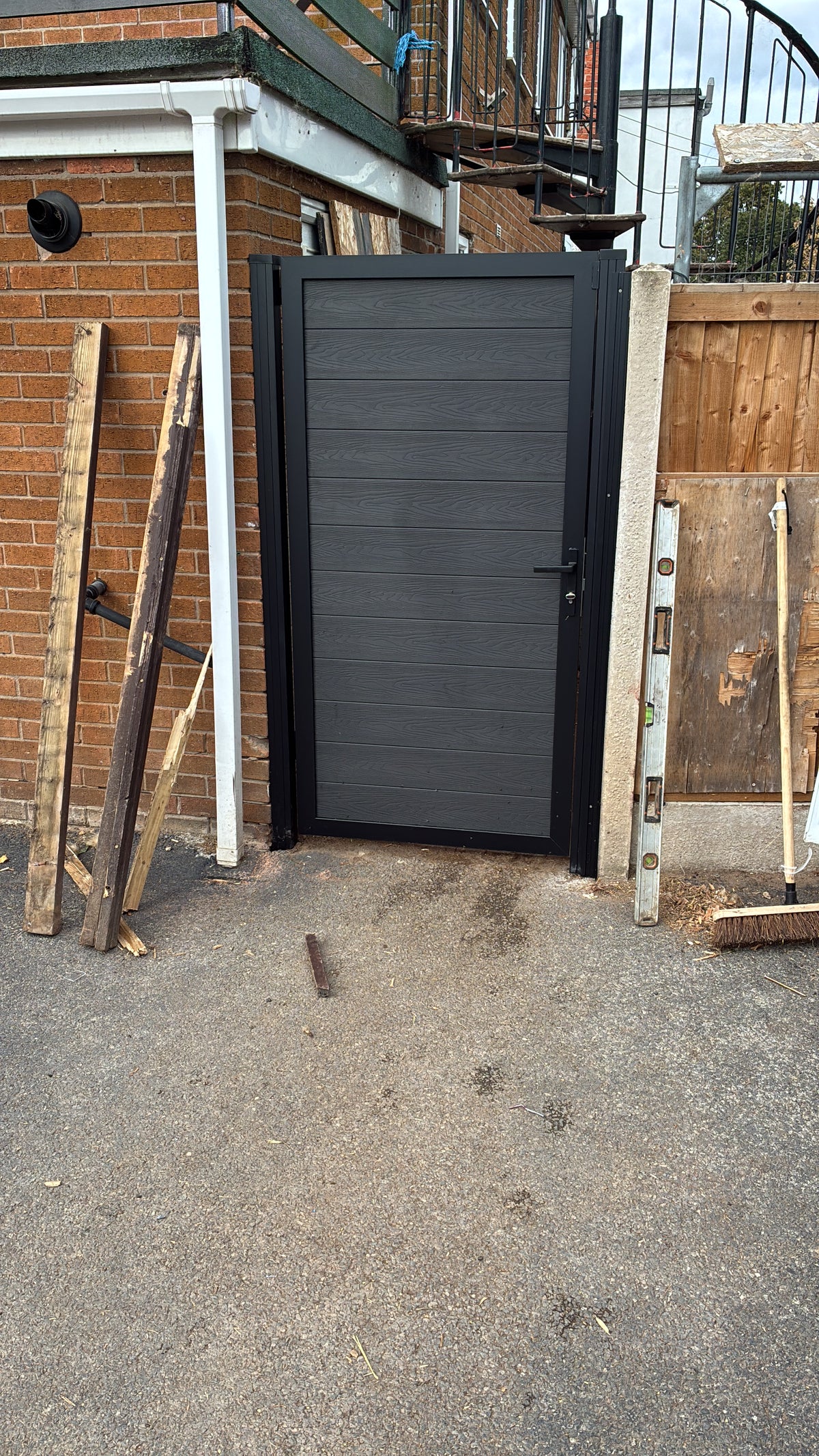 Aluminium Pedestrian Gate with Composite inserts