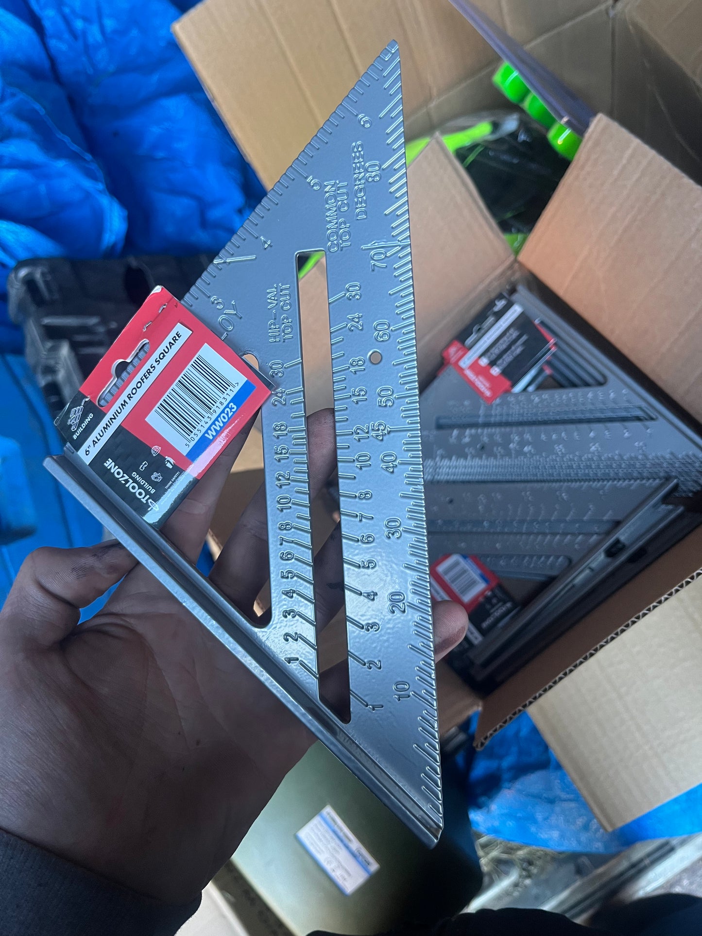 6" Heavy Duty Aluminium Roofing Roofer Square Measuring Tool Triangle Joinery UK