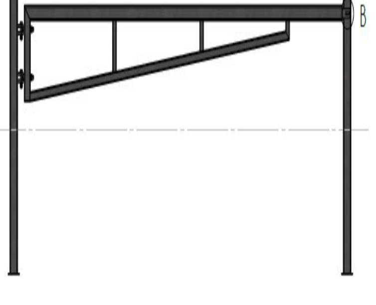 Vehicle Barrier Arm Complete with Posts and Eyebolts